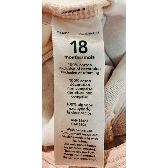 Carter’s bunny print long sleeve one piece bodysuit- size 18M - Picture 4 of 5